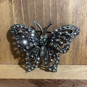 Sparkling Butterfly Brooch
